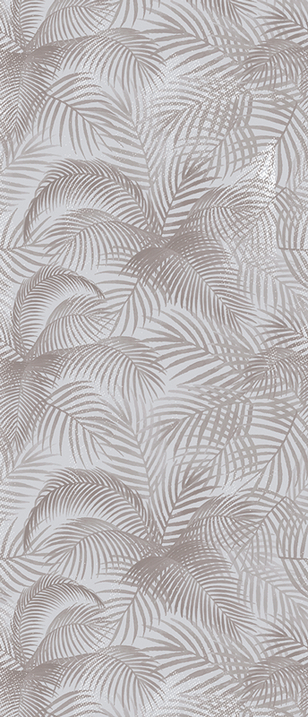 Alfombra vinílica dormitorio botánico elegante gris 80's - TenVinilo