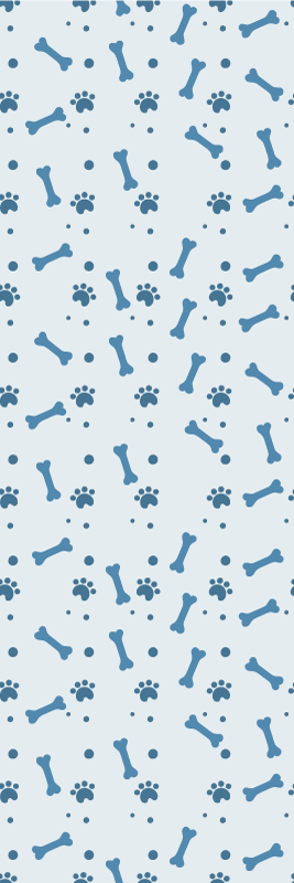 Alfombra vinílica dormitorio diseño de huesos de perro - TenVinilo
