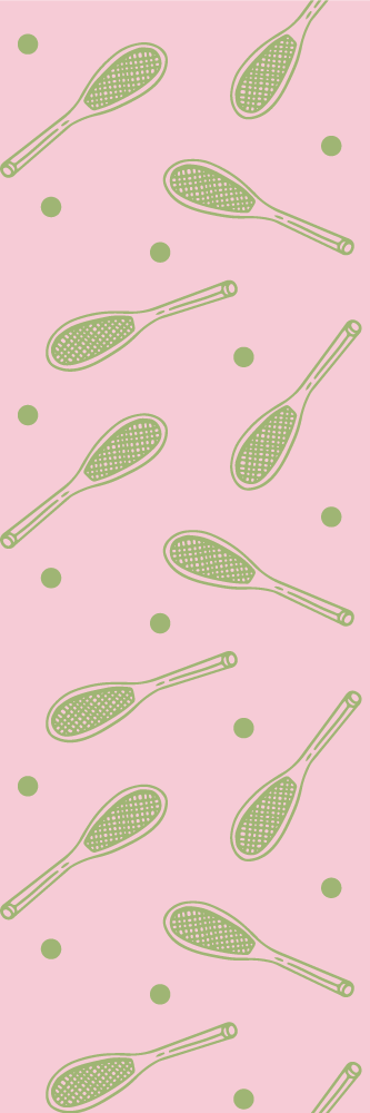 Alfombra vinílica dormitorio diseño raquetas de tenis - TenVinilo