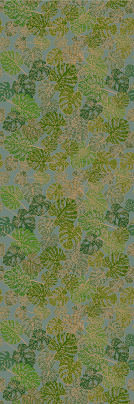 Alfombra vinílica nórdica hojas monstera minimalistas - TenVinilo