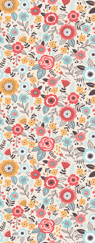 Alfombra vinílica naturaleza estampado de flores - TenVinilo