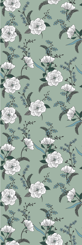 Alfombra vinílica naturaleza árbol magnolia blanca - TenVinilo