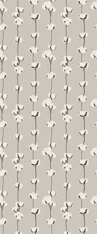 Alfombra vinílica naturaleza flores de algodón artística - TenVinilo