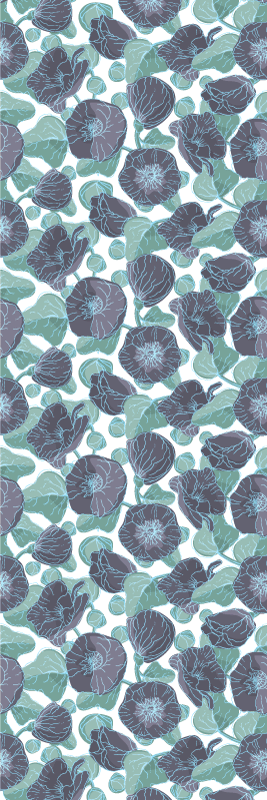 Alfombra vinílica naturaleza flores malva - TenVinilo