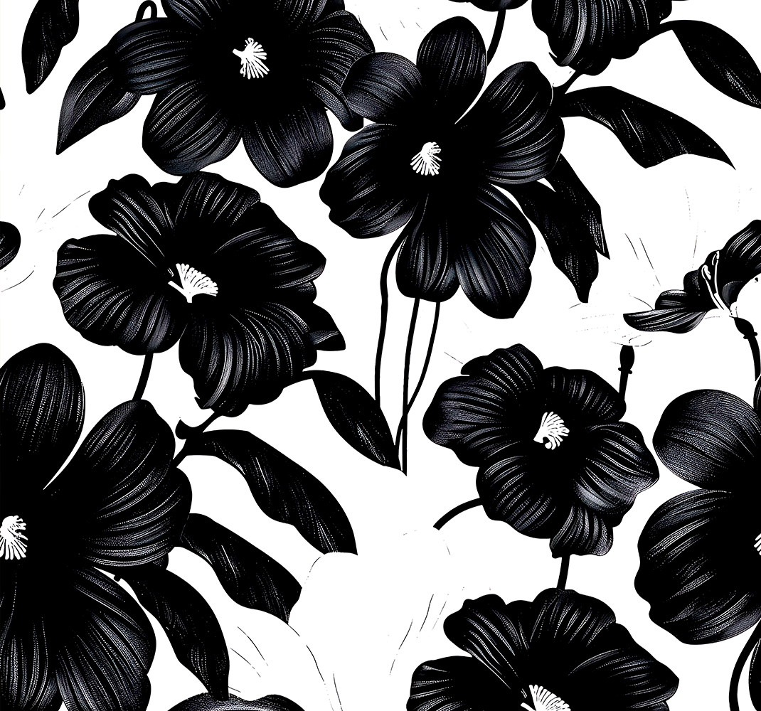 Alfombra vinílica naturaleza amapola negra - TenVinilo