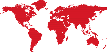 Alfombra vinílica mapamundi vinilo mapa mundi rojo líneas - TenVinilo