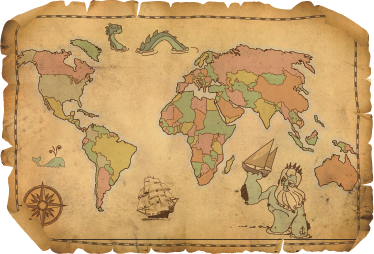 Alfombra vinílica mapamundi vinilo decorativo antiguo mundo - TenVinilo