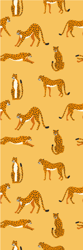Alfombra vinílica animales leopardo amarillo - TenVinilo