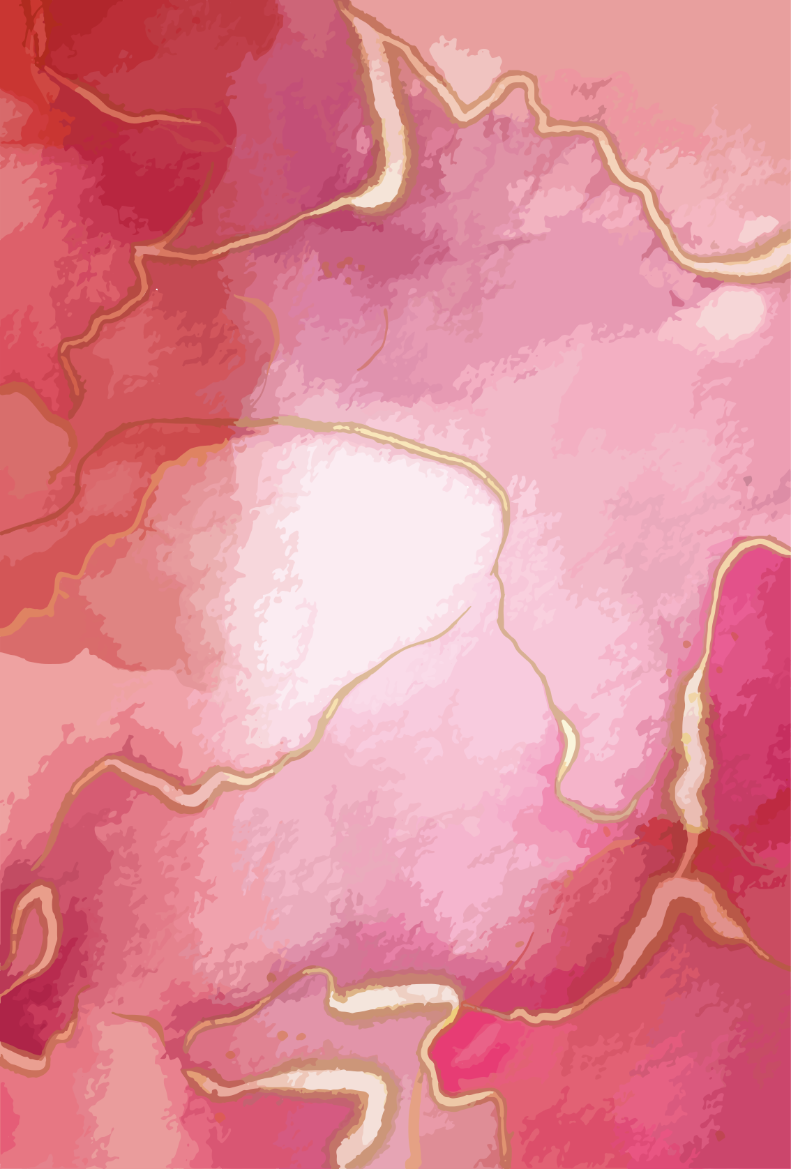 Alfombra vinílica moderna efecto mármol rosa y dorado - TenVinilo