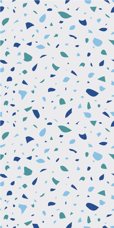 Alfombra vinílica textura tonos azules terrazzo - TenVinilo