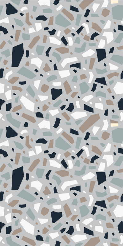 Alfombra vinílica textura patrón terrazzo en colores neutros - TenVinilo