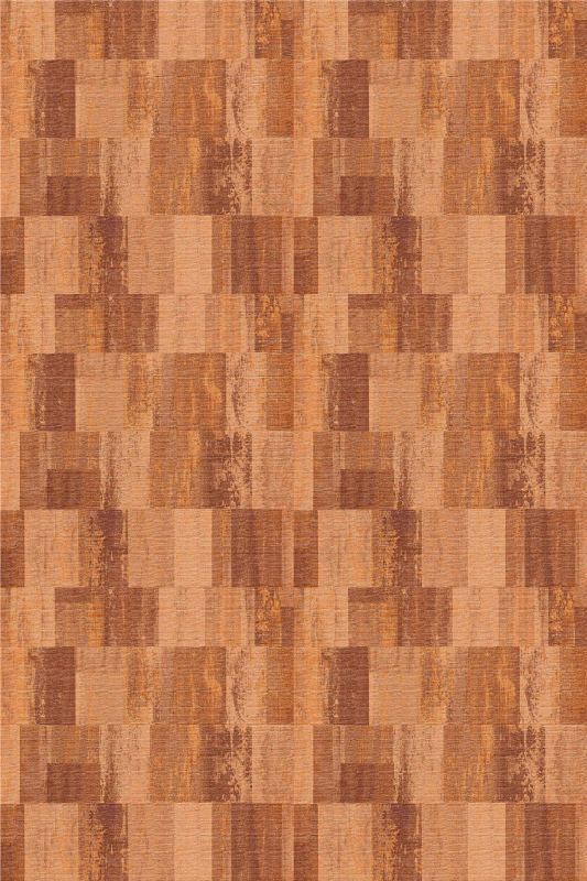 Alfombra vinílica textura patrón cuadrados terracota - TenVinilo