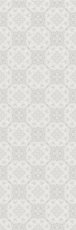 Alfombra vinílica vintage diseño étnico gris - TenVinilo