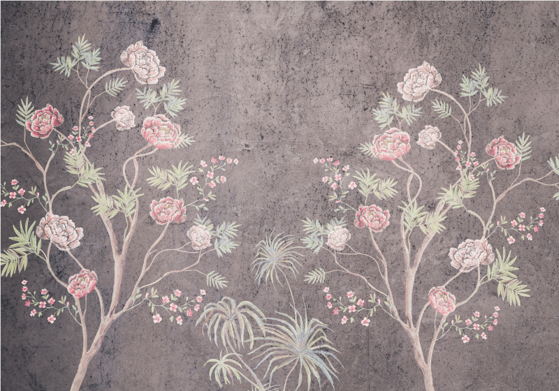 Alfombra vinílica vintage árbol de rosas vintage - TenVinilo