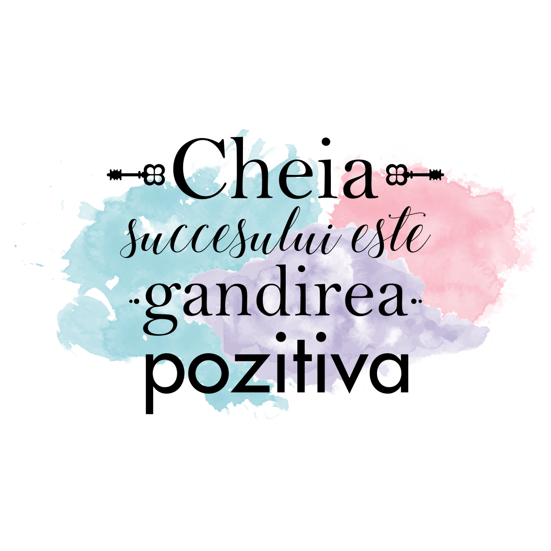 Alfombra vinílica frase la clave del éxito es pensar positivo - TenVinilo