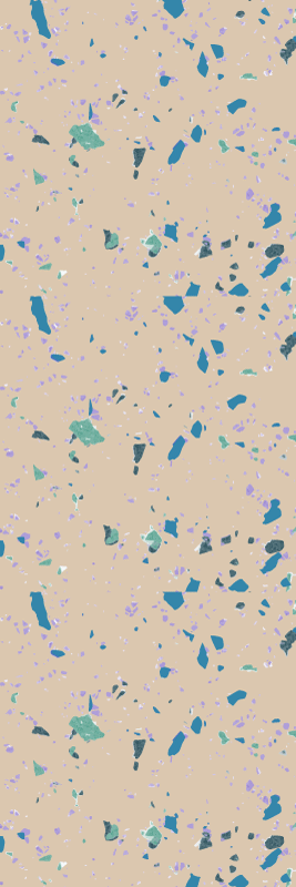 Alfombra vinílica textura piedra terrazzo colorido - TenVinilo