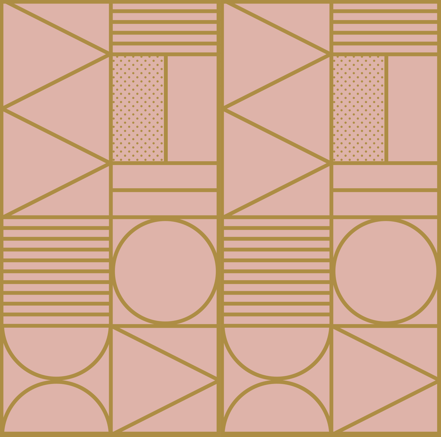 Alfombra vinílica textura bloques dorado y rosa - TenVinilo