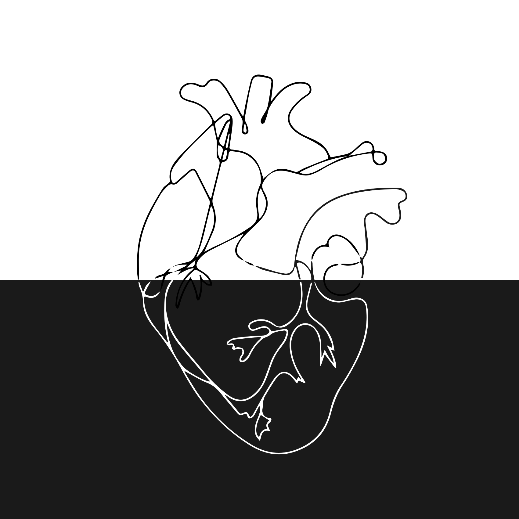 Alfombra vinílica geométrica corazón geométrico lineal - TenVinilo
