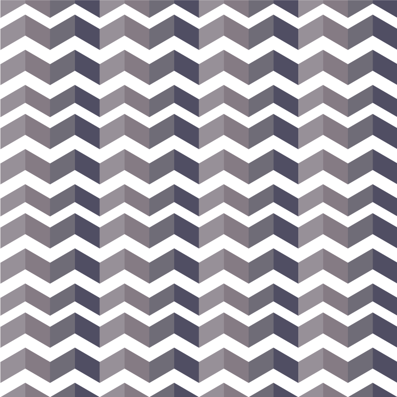 Alfombra vinílica geométrica zig zag blanco y negro - TenVinilo
