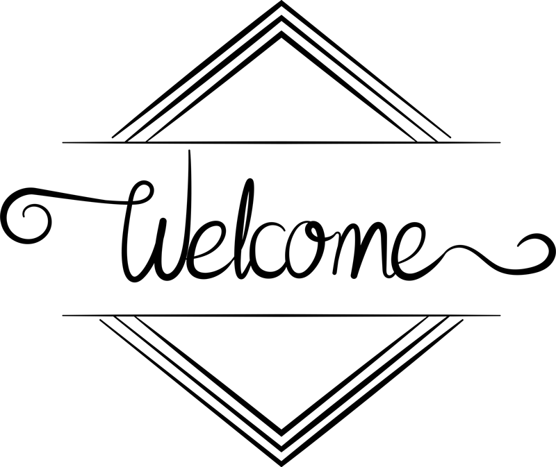 Alfombra vinílica entrada estilo minimalista bienvenido - TenVinilo