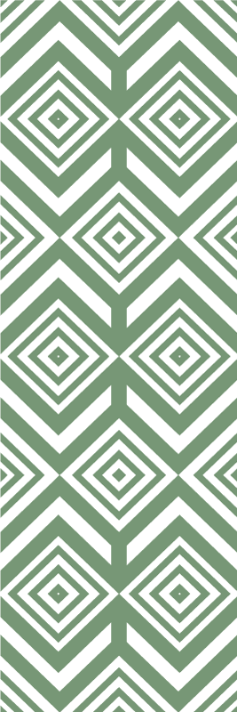 Alfombra vinilo salón rombos verdes - TenVinilo