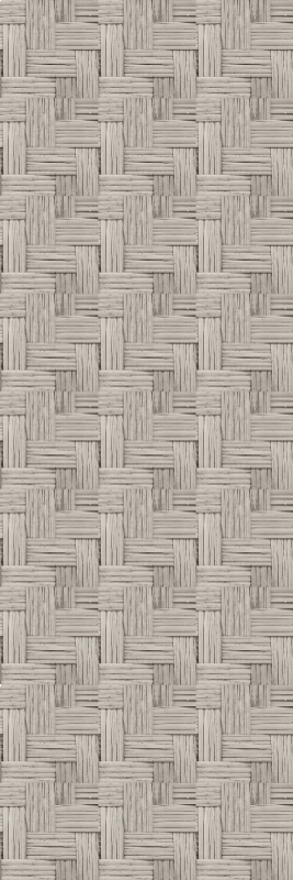 Alfombra vinilo pasillo efecto mimbre gris hecho a mano - TenVinilo