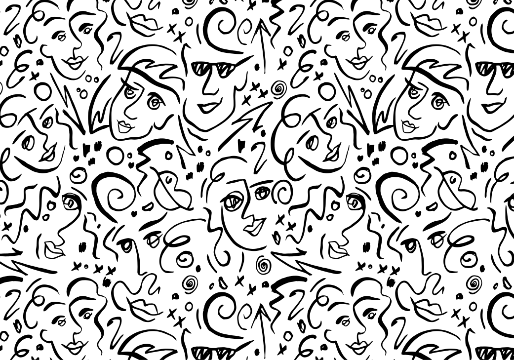 Alfombra vinílica blanca arte graffiti en blanco y negro - TenVinilo