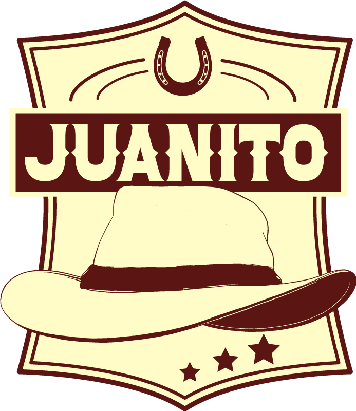 Alfombra vinílica marrón sombrero de vaquero nevera - TenVinilo