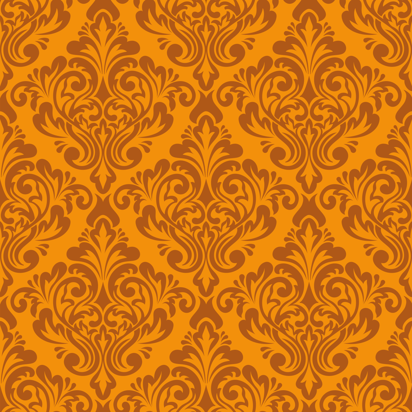 Alfombra vinílica naranja damasco vintage - TenVinilo