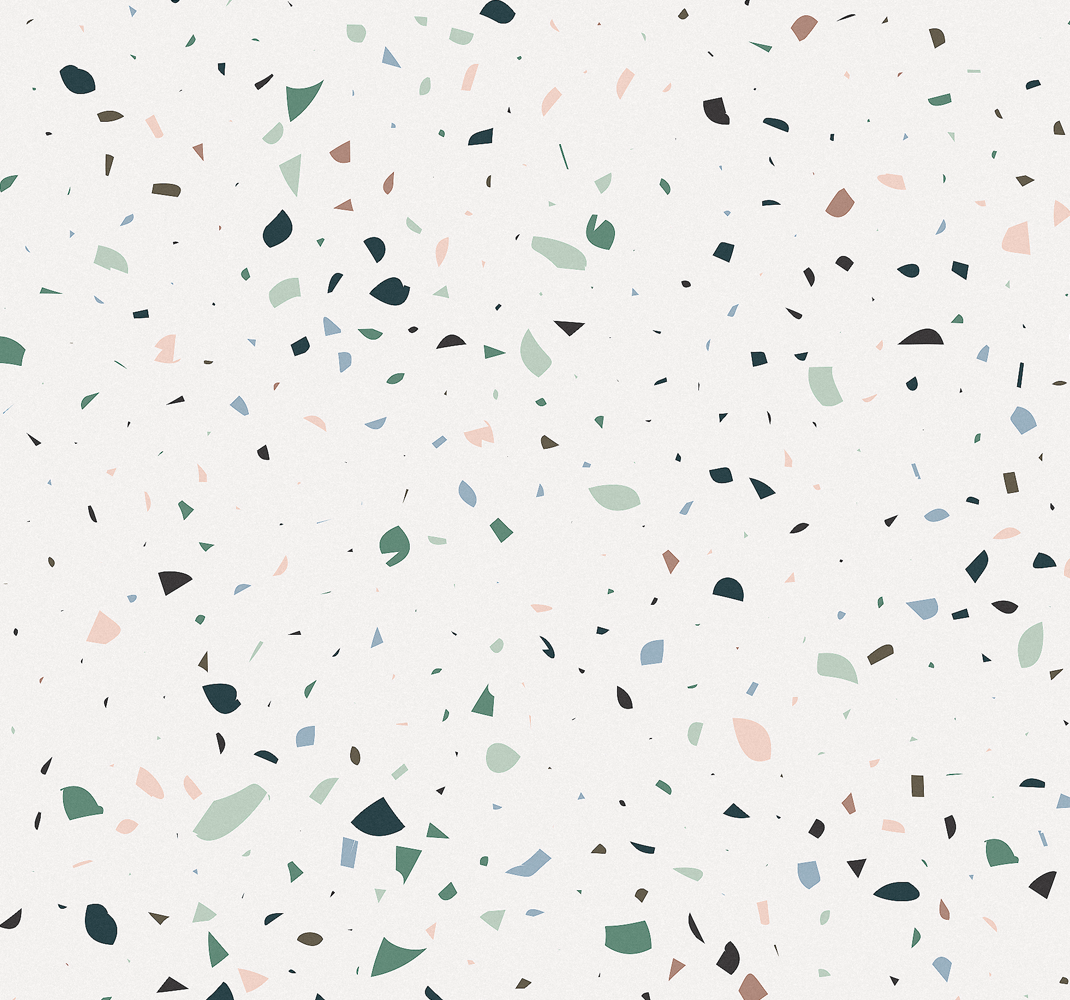 Alfombra vinilo exterior terrazo blanco - TenVinilo