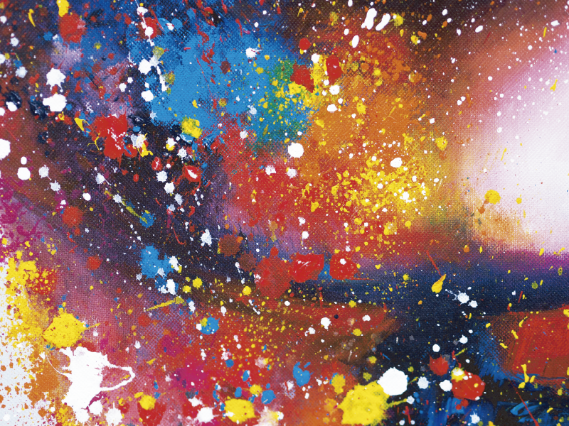 Alfombra vinílica moderna pintura abstracta - TenVinilo