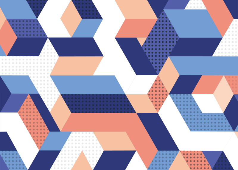 Alfombra vinilo salón geometría efecto 3D - TenVinilo