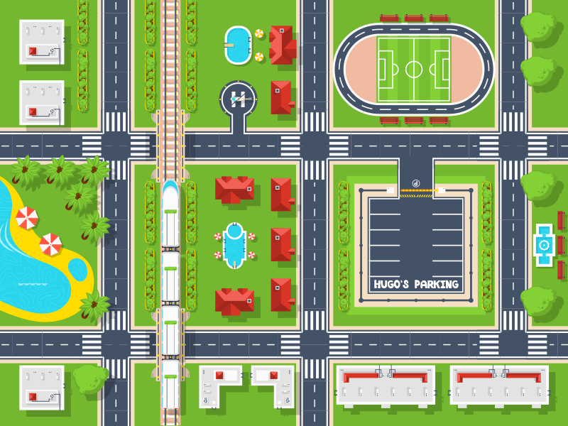 Alfombra carretera infantil con nombre - TenVinilo