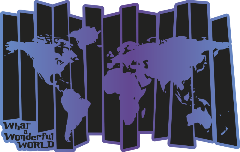 Alfombra vinílica mapamundi wonderfull world - TenVinilo