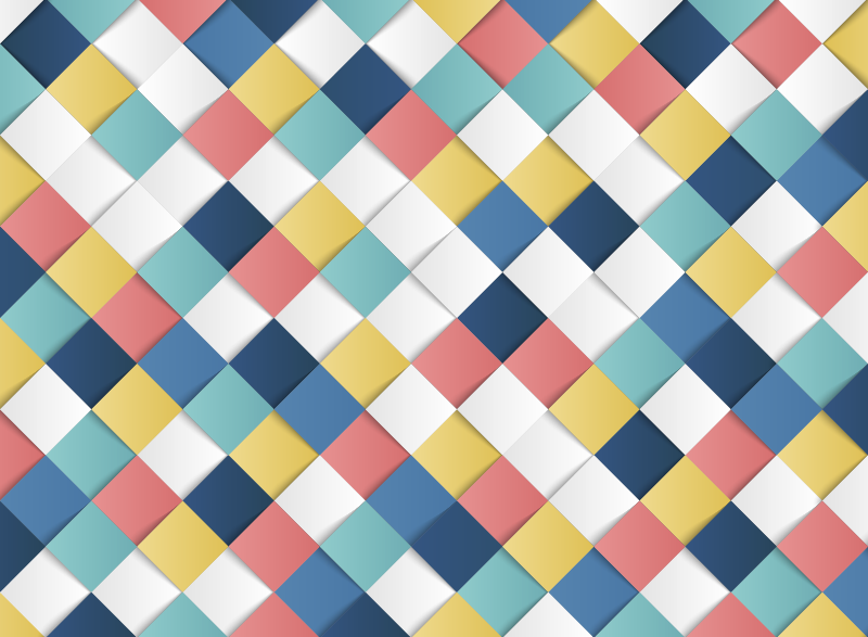 Alfombra vinílica dormitorio mosaico cuadrados 3D - TenVinilo