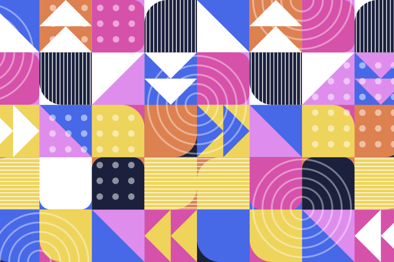 Alfombra vinílica geométrica juego de patrones geométricos - TenVinilo