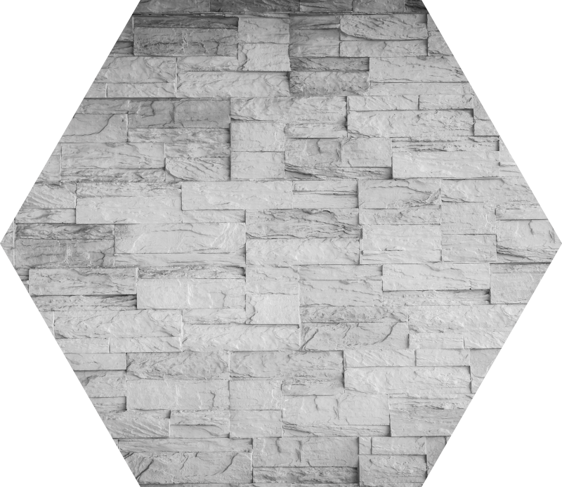 Alfombra vinílica textura ladrillo hexagonal - TenVinilo