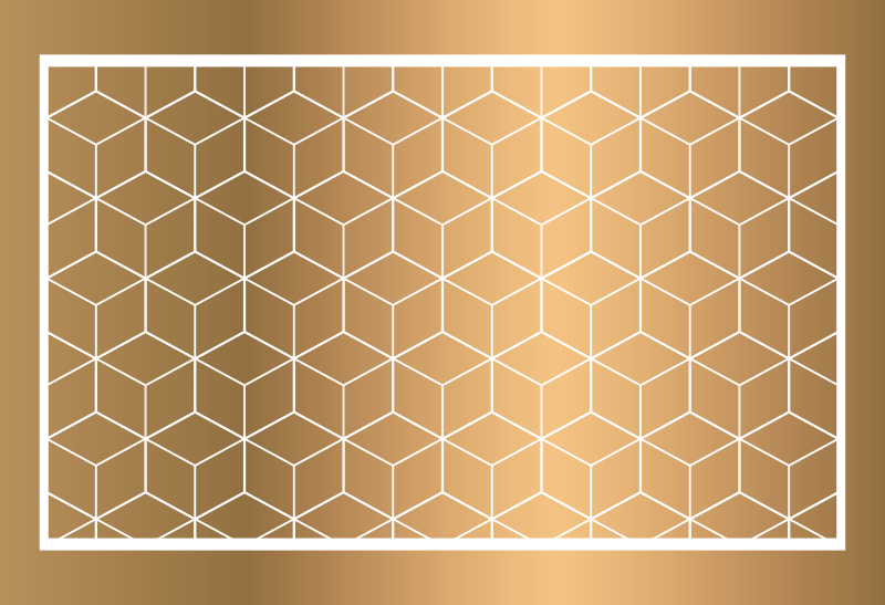 Alfombra de vinilo ilusión cuboide geométrica - TenVinilo