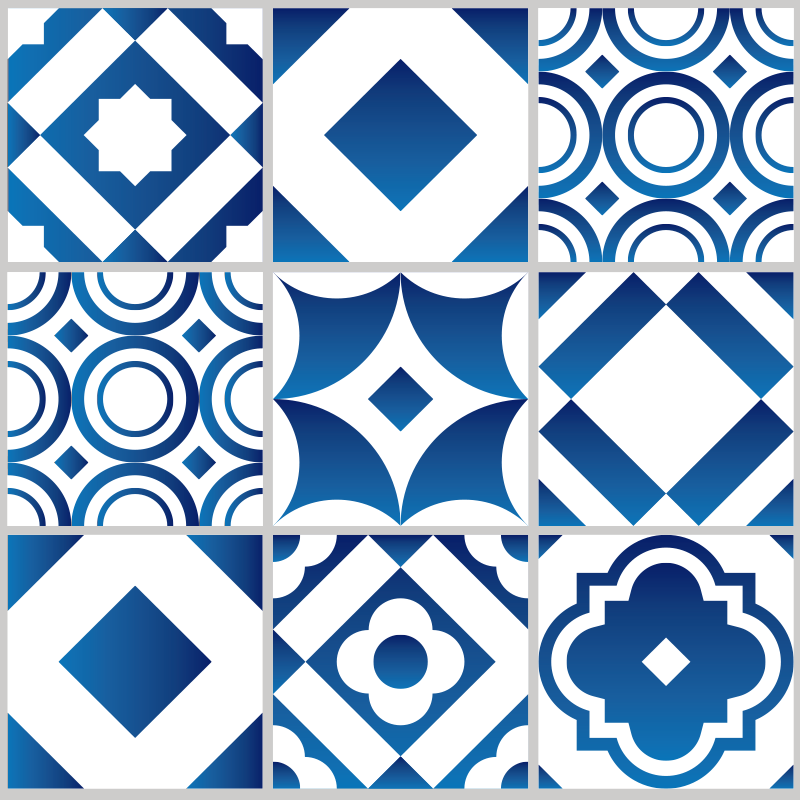 Alfombra hidráulica vinílica color azul - TenVinilo