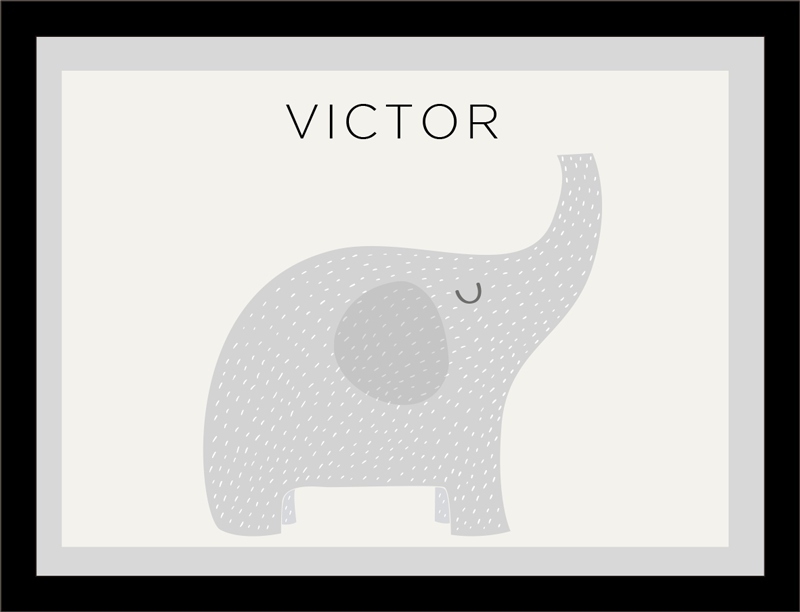 Alfombra vinílica personalizable elefante personalizado - TenVinilo