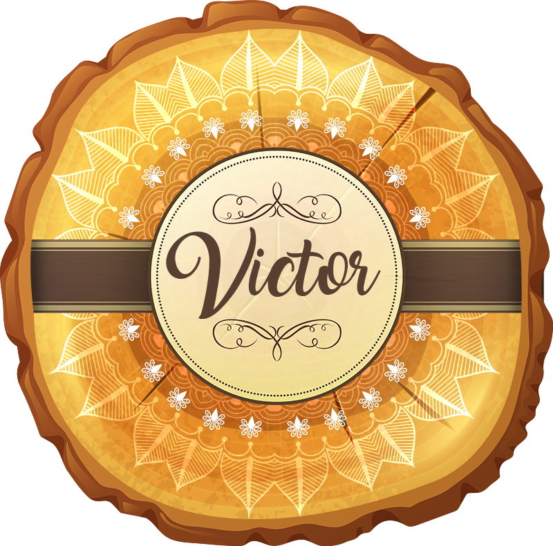 Alfombra de vinilo emblema festivo personalizado - TenVinilo