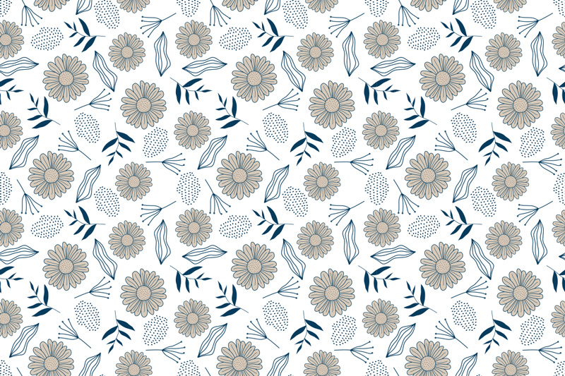 Alfombra vinílica de flor margarita beige - TenVinilo