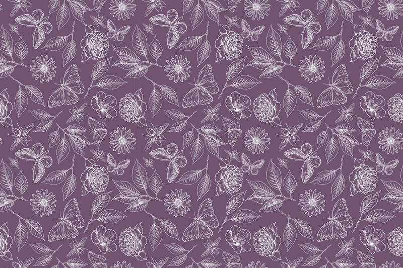 Alfombra vinílica flores simetría floral - TenVinilo