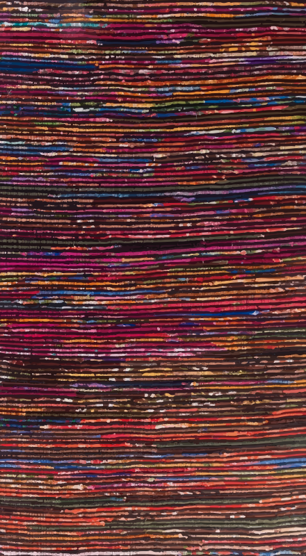 Alfombra de vinilo rayas de colores - TenVinilo