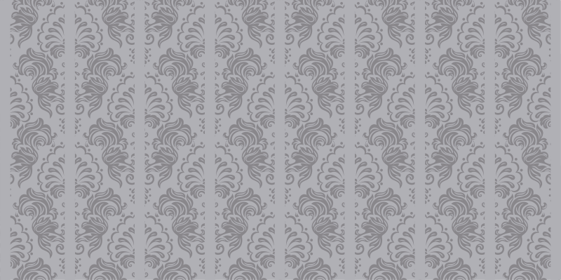 Alfombra vinílica vintage estilo barroco gris - TenVinilo