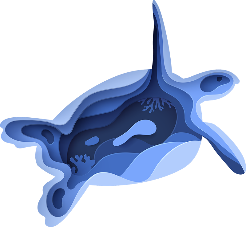 Alfombra vinílica animales forma de tortuga marina - TenVinilo