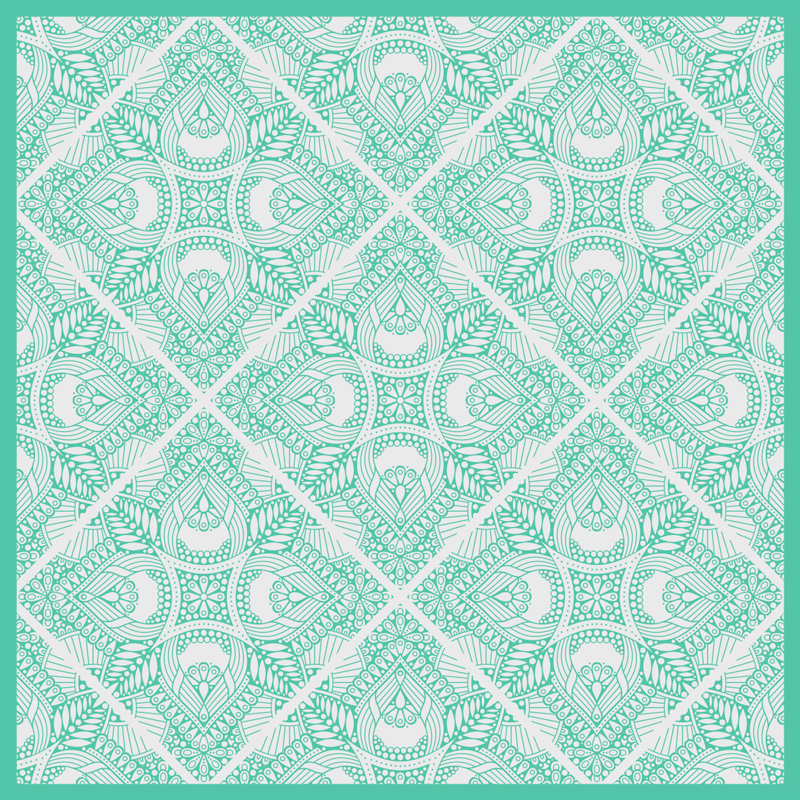 Alfombra vinílica geométrica con diseño superpuesto - TenVinilo