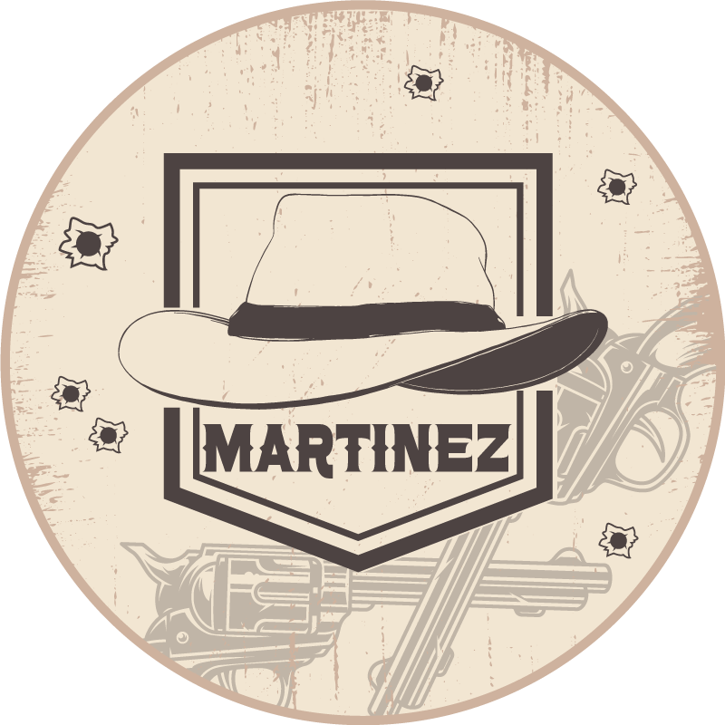 Alfombra vinílica personalizable estilo occidental - TenVinilo