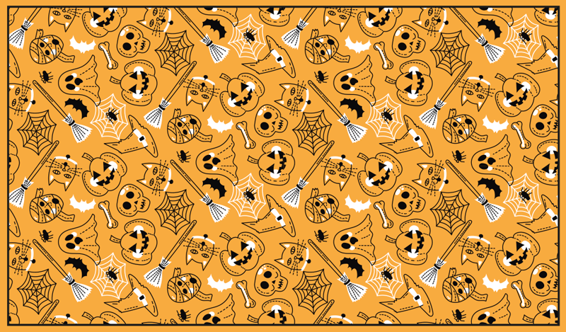 Alfombra vinílica halloween halloween espeluznante - TenVinilo