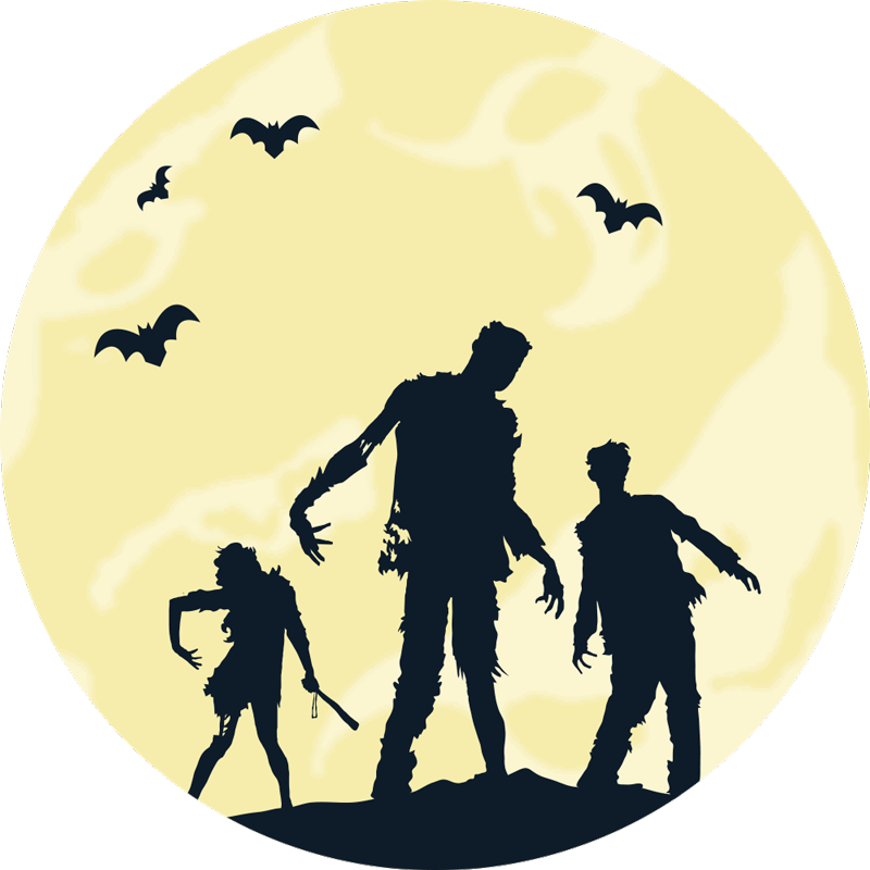 Alfombra vinílica halloween siluetas de halloween - TenVinilo